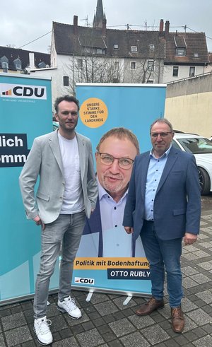 Johannes Huber Landrat des Landkreises Kusel und Otto Rubly Direktkandidat der CDU im Landkreis Kusel für die Landtagswahl 2026