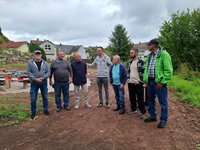Von links nach rechts: Alexander Schmitt (ehrenamtlich!), Christoph Schäfer, Frank Fuchs, (ich habe nur danke gesagt), Paul Schäfer (ehrenamtlich!) Dominik Bettinger und Peter Sommer. Starkes Team 