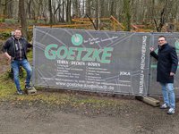 Das Bild zeigt den Geschäftsführer Steffen Goetzke und den Bürgermeister von Brücken (Pfalz) Johannes Huber